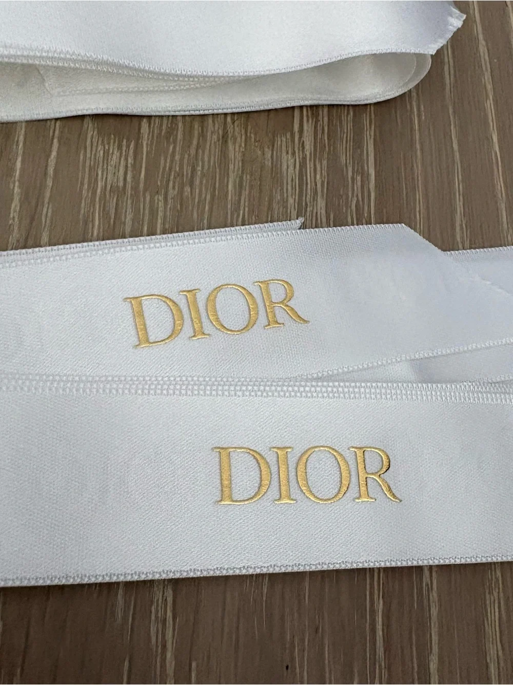 DIOR White Satin Logo Ribbon bundle - Luxury Gift Ribbon